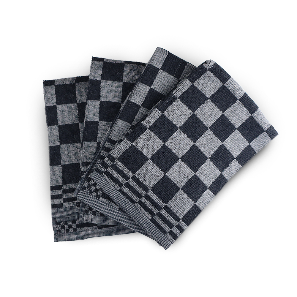 Black and white checkered hand online towels