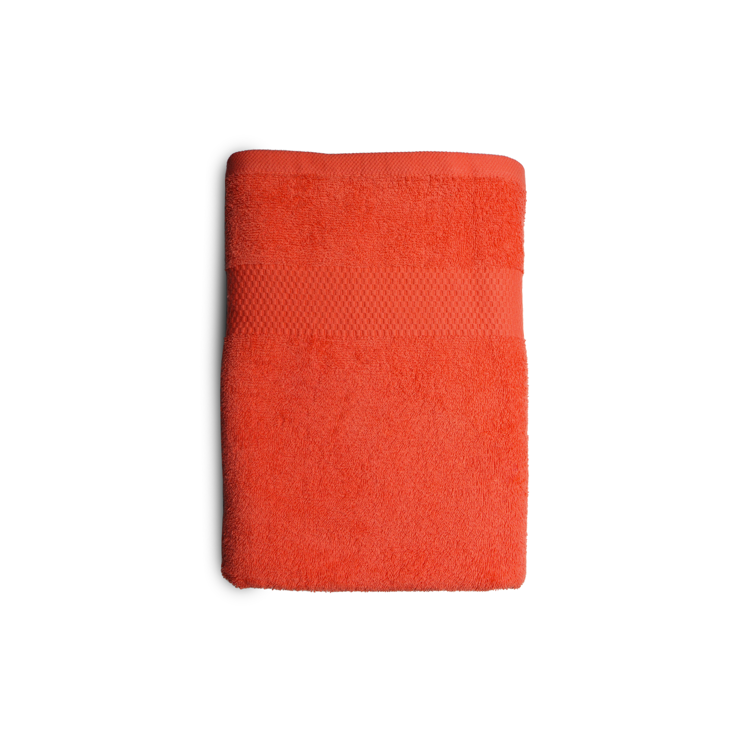 This bright orange color bath towel adds a pop of color to any bathroom or beach trip.