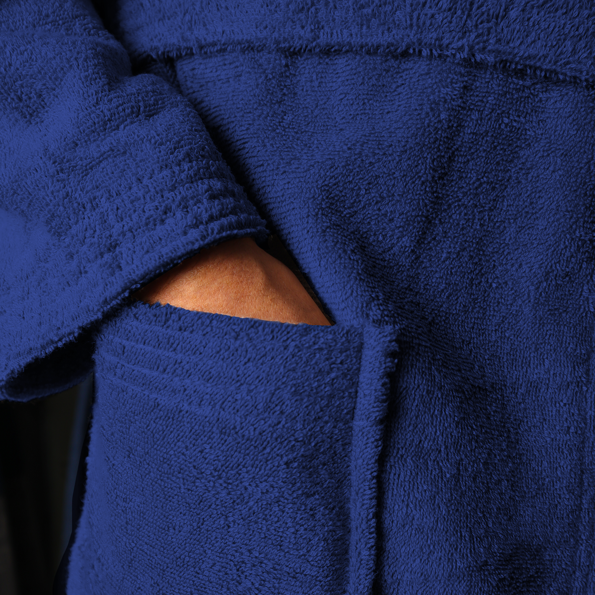 Navy Blue Bathrobe